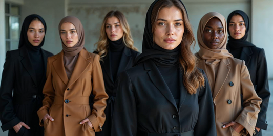 Group of women in abayas of different colors