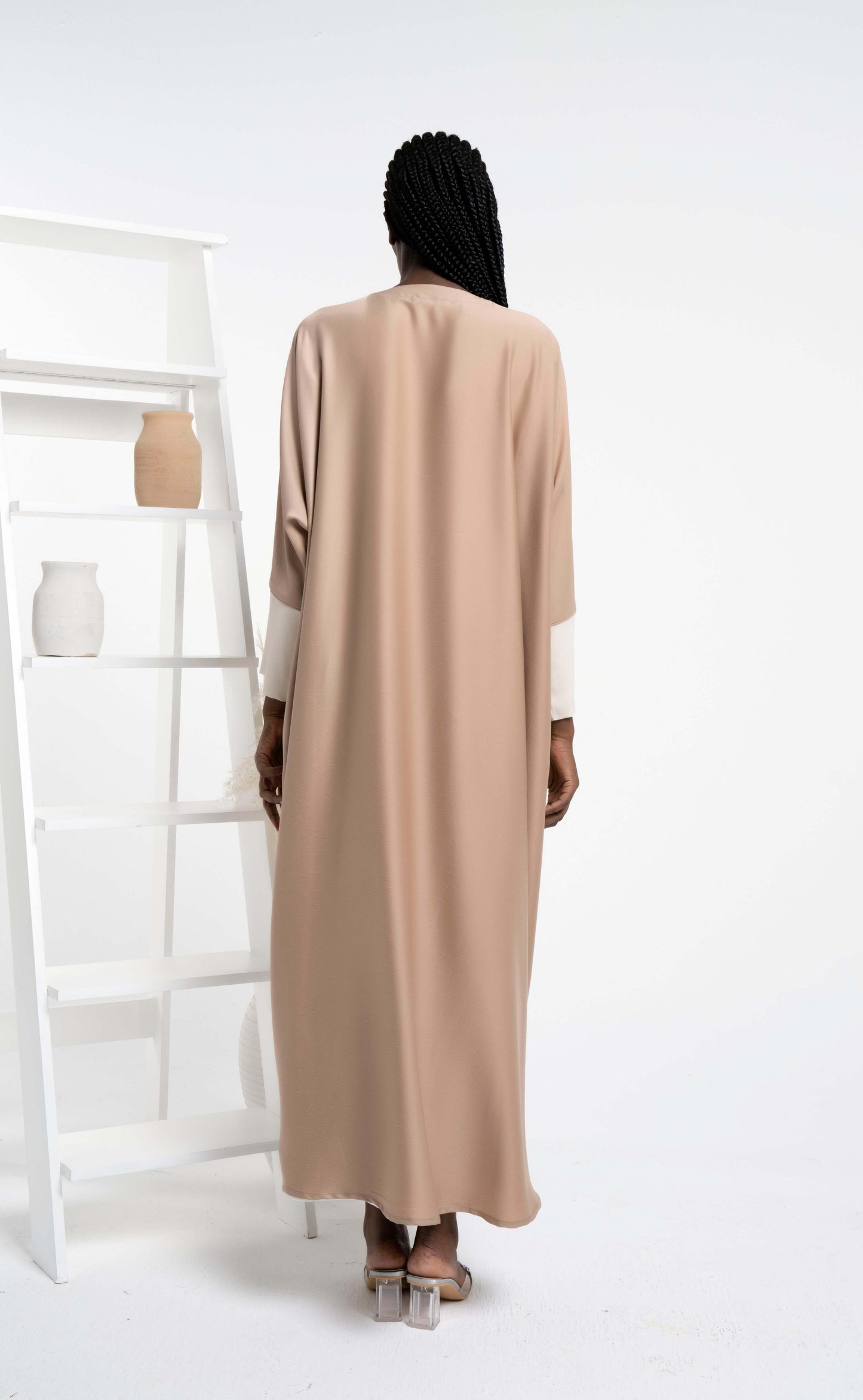Back view of Bahraini style abaya in Dubai