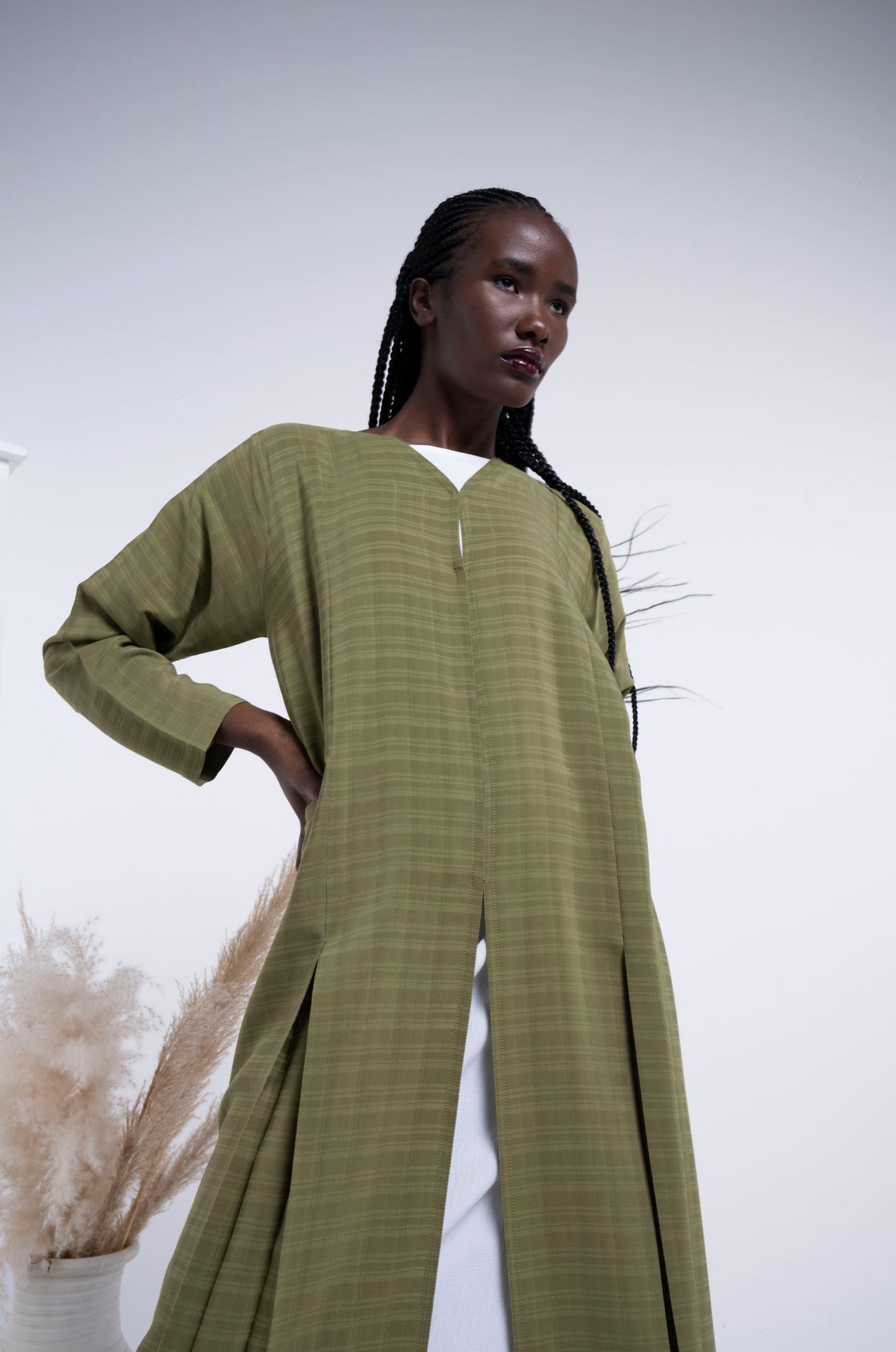 Summer friendly soft abaya in box pleat design