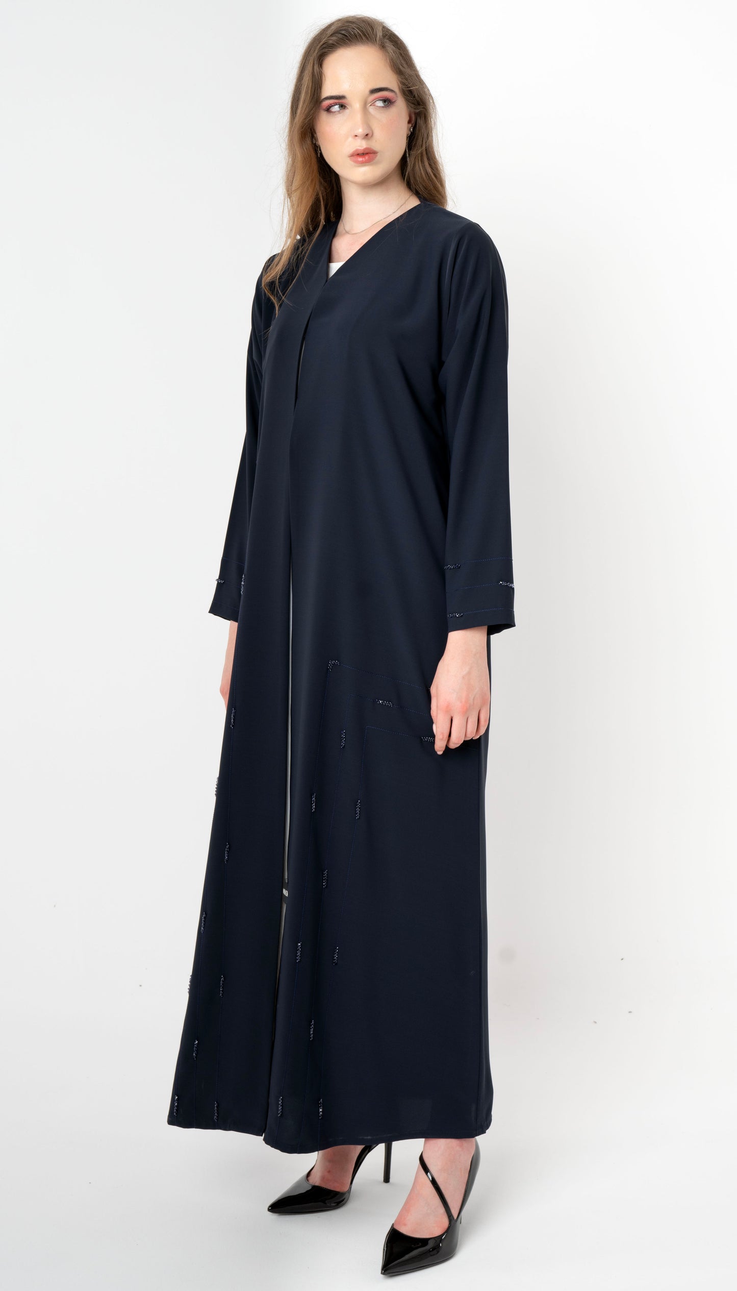 Aadhi Style Abaya With Simple Bead Work