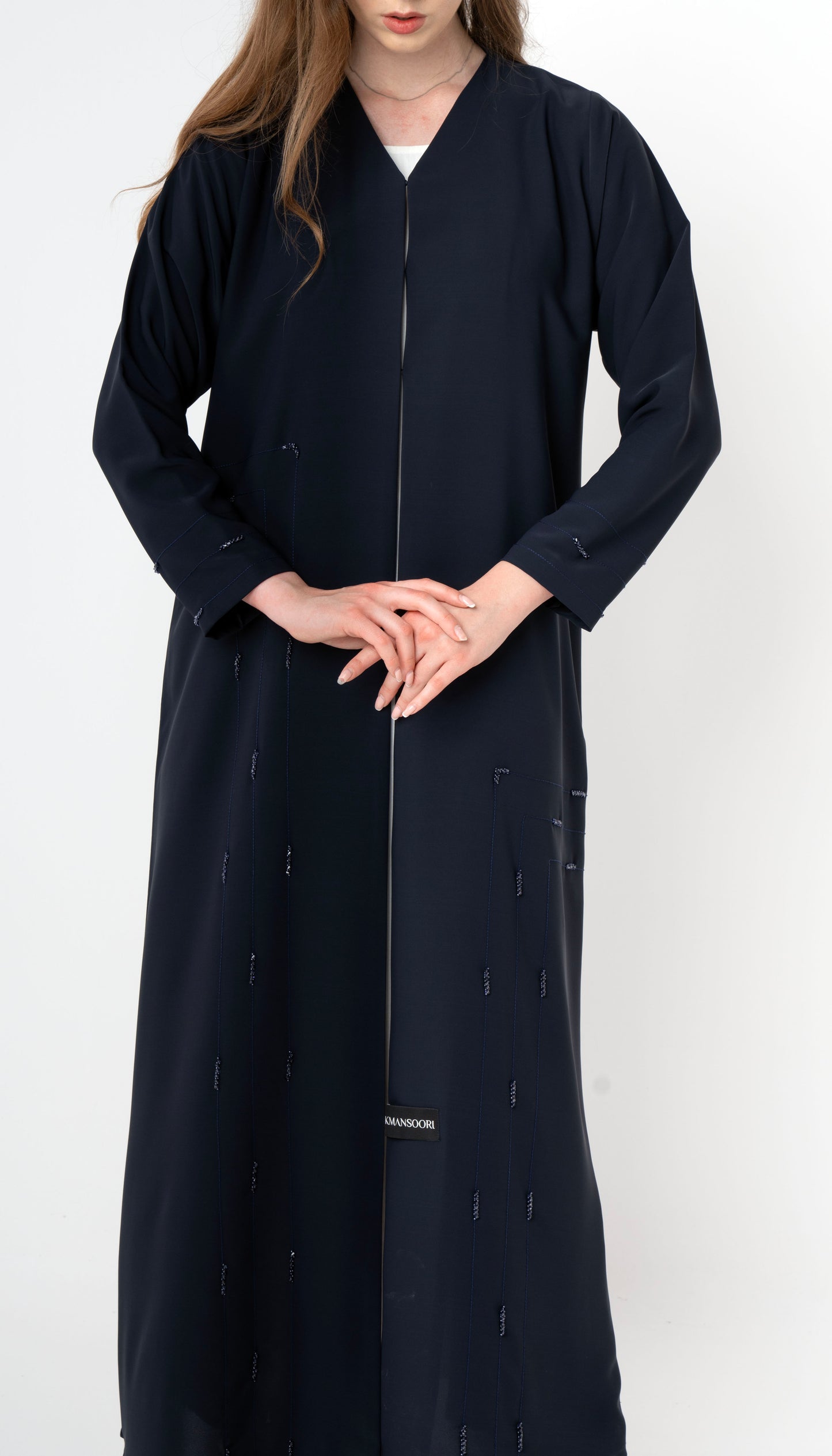 Aadhi Style Abaya With Simple Bead Work