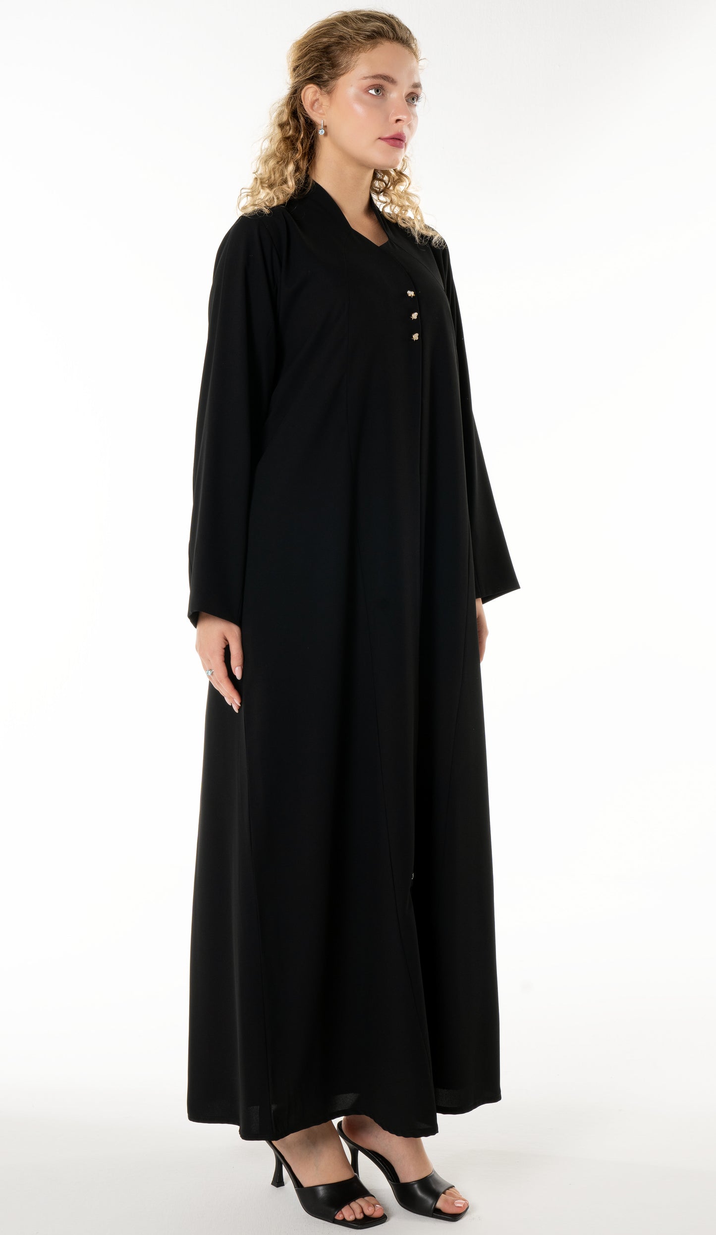 Work Wear Abaya Enhanced With Button Detailing