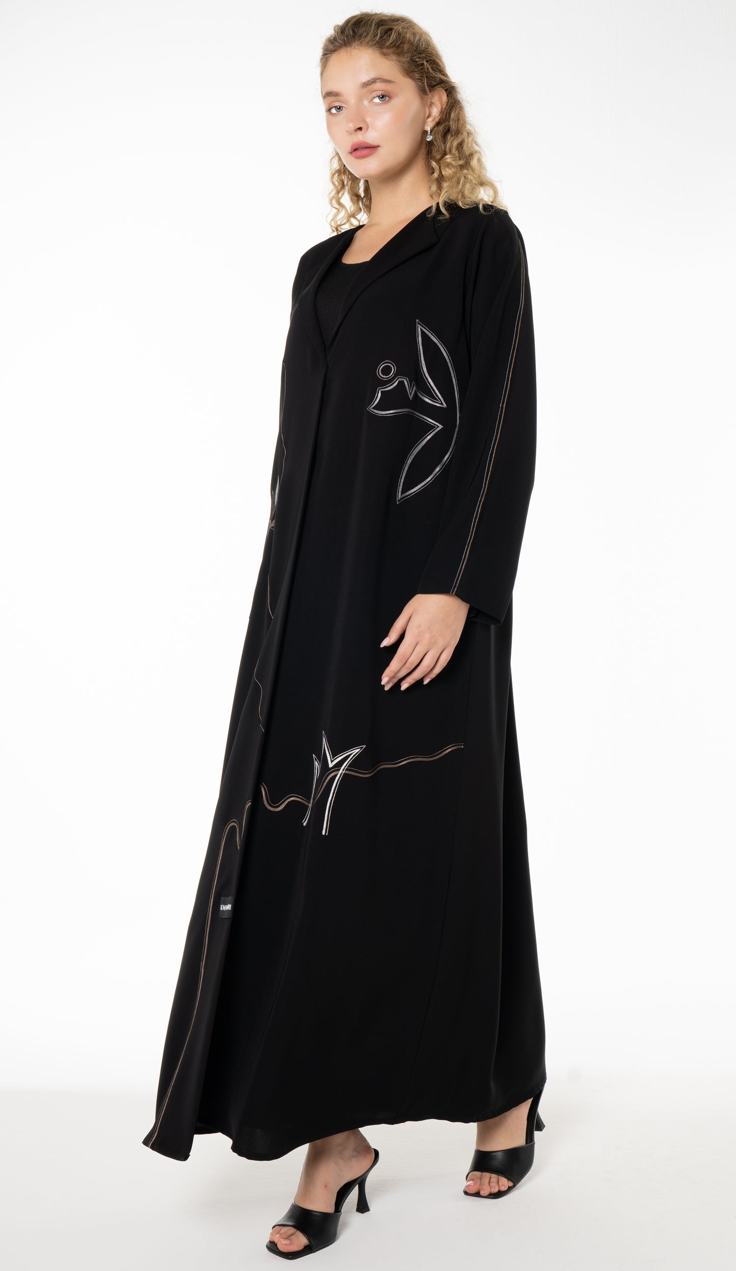 Black Abaya With Embroidery Detailing