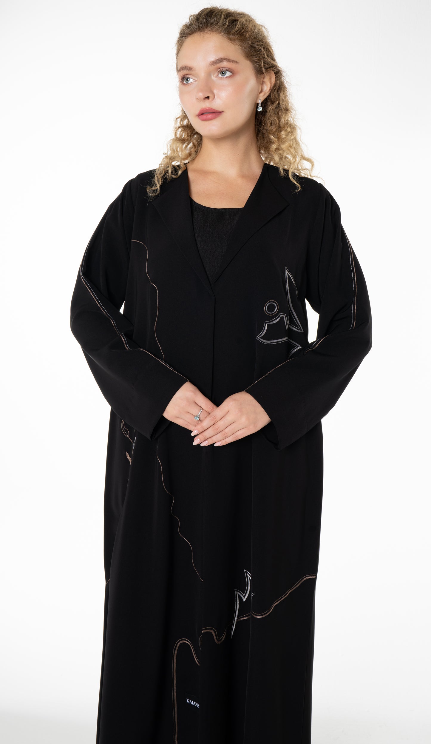Black Abaya With Embroidery Detailing