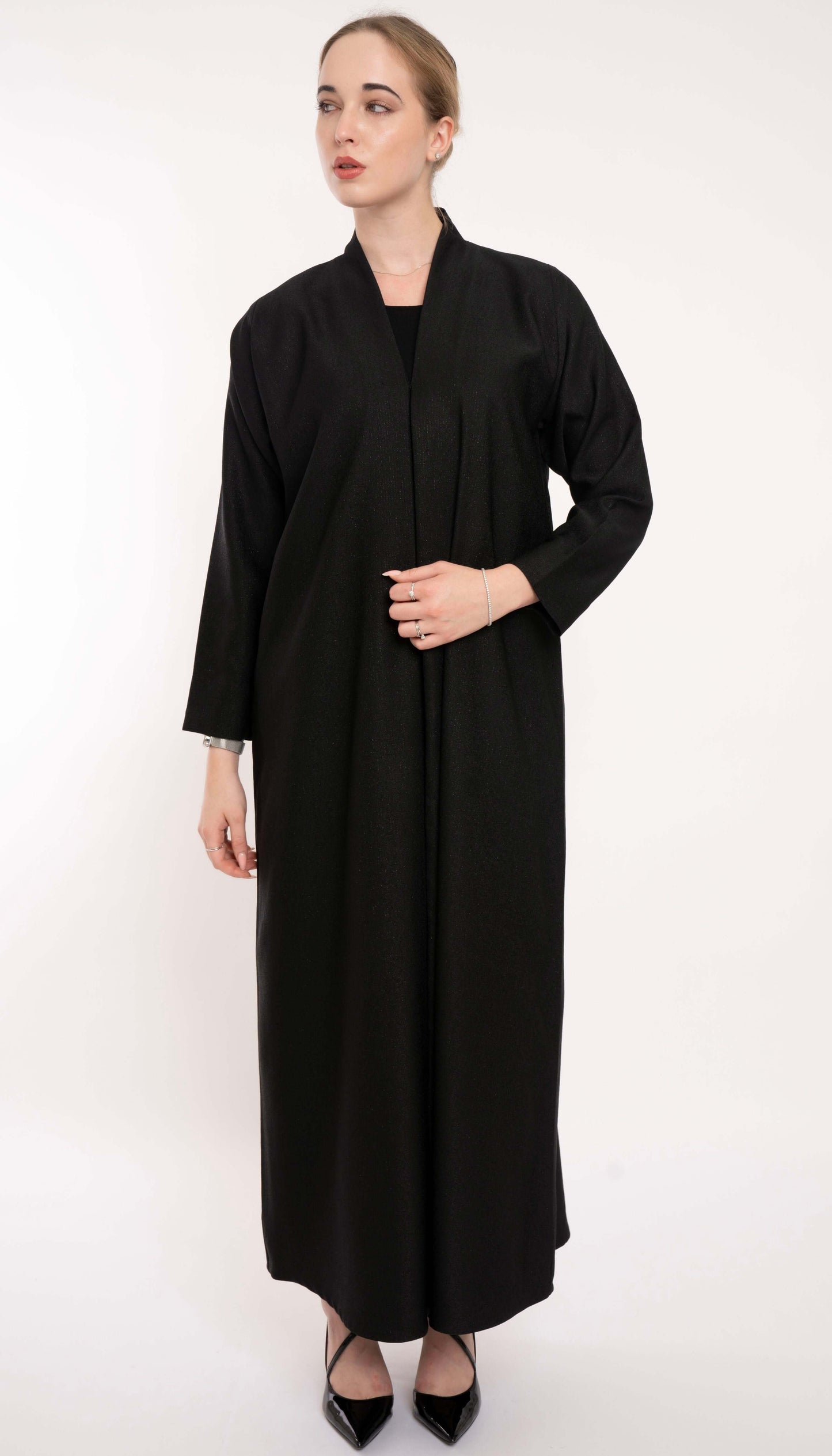 Beautiful Simple High Neck Black Abaya