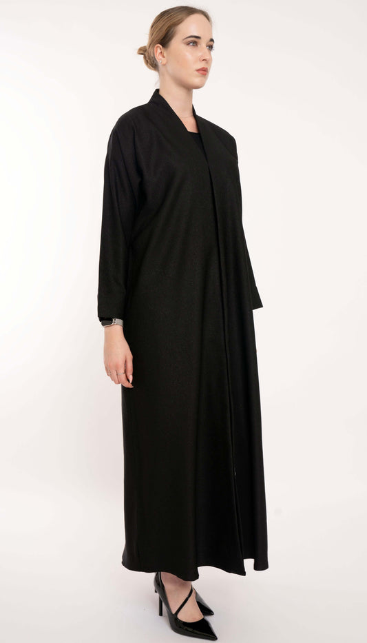 Beautiful Simple High Neck Black Abaya