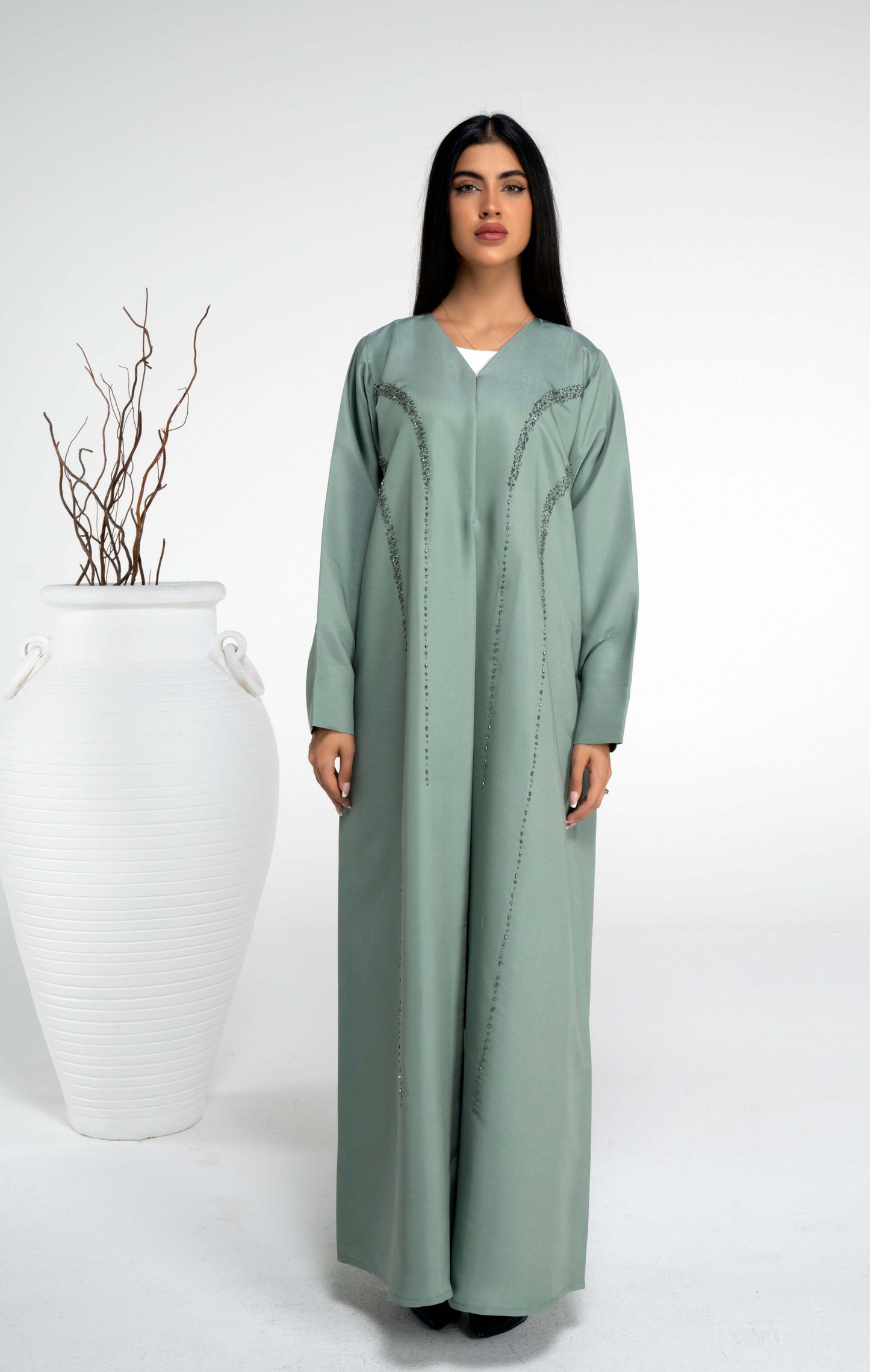 Light green abaya for women