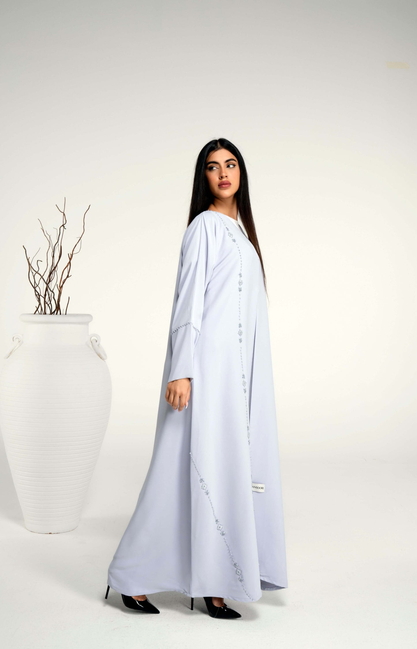 light grey abaya for women online