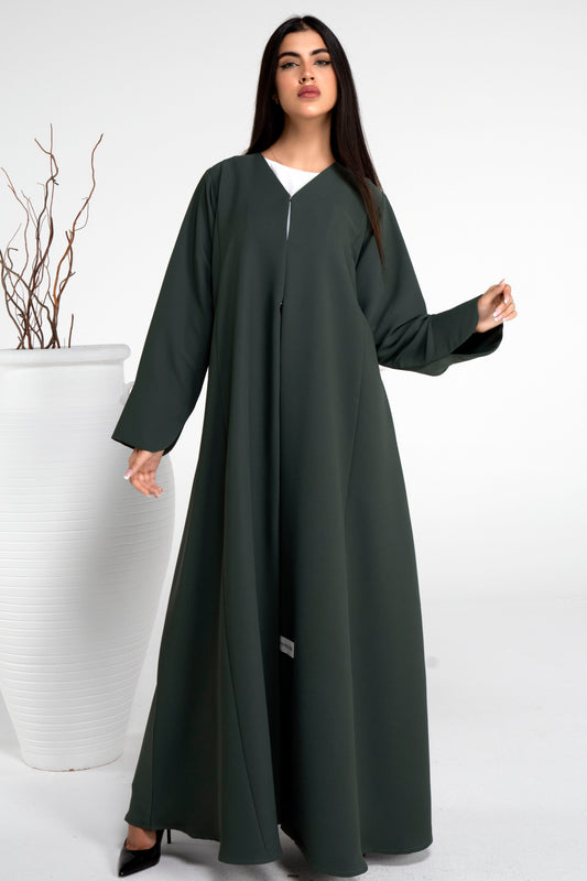 Sada Abaya In Curve Design Cut Sleeve