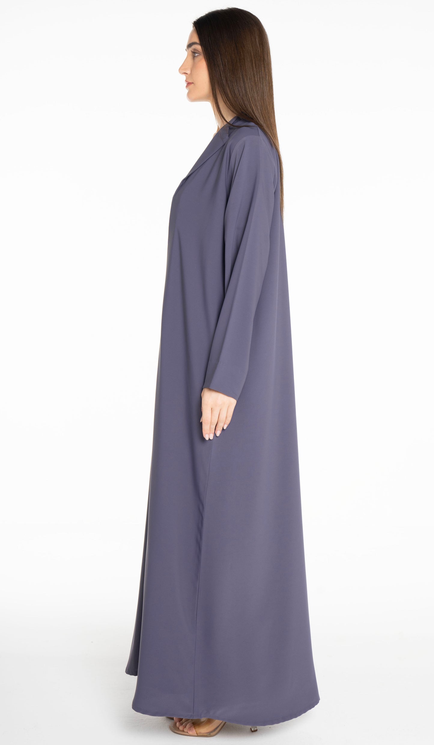 Collar Design Sada Abaya With Button Enhancing