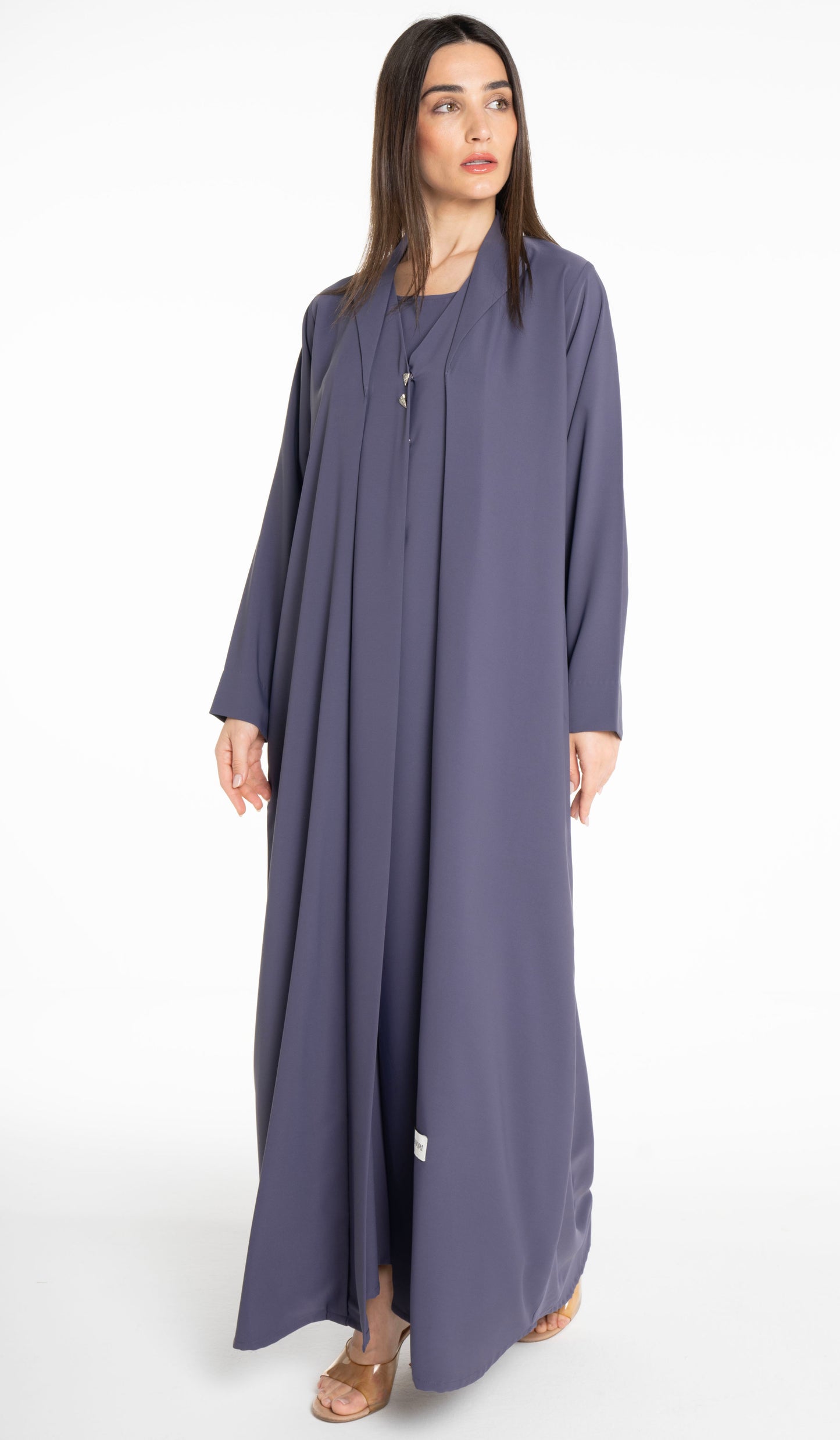 Collar Design Sada Abaya With Button Enhancing