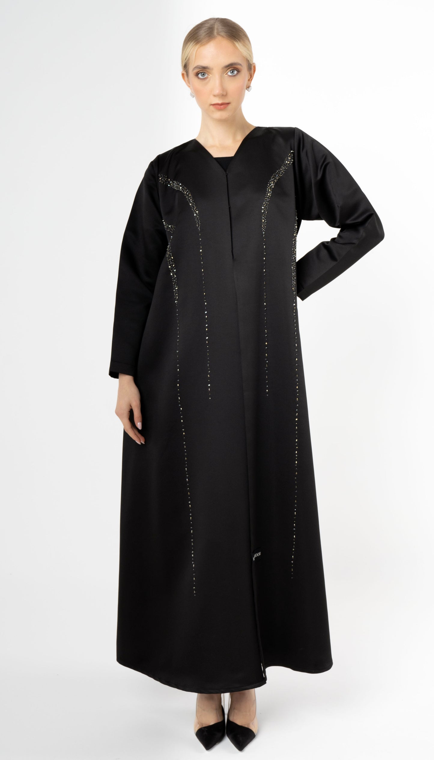 Princess Line Bead Embellishment Abaya