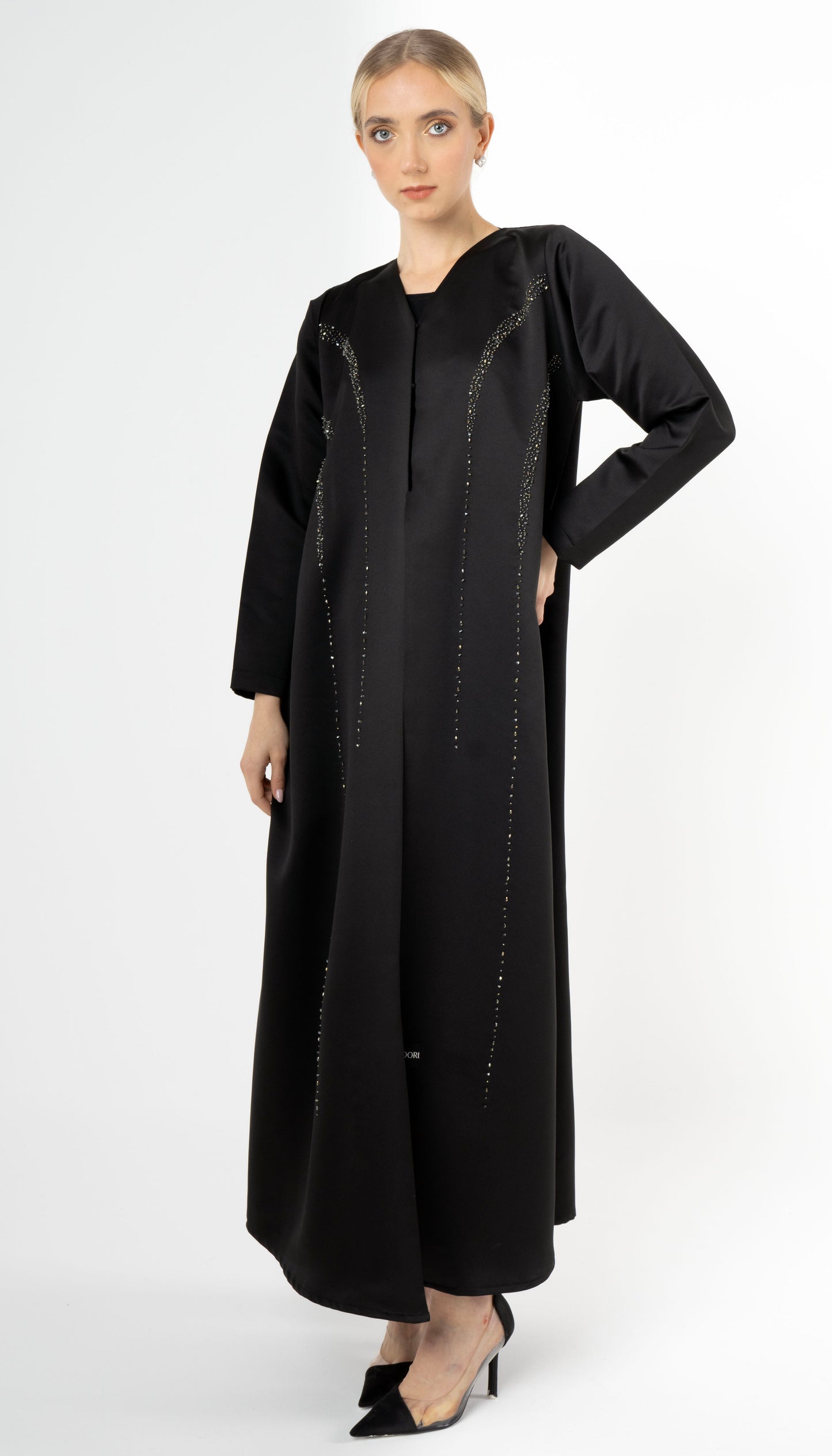 Princess Line Bead Embellishment Abaya
