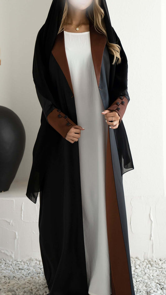 abaya coat with buttons