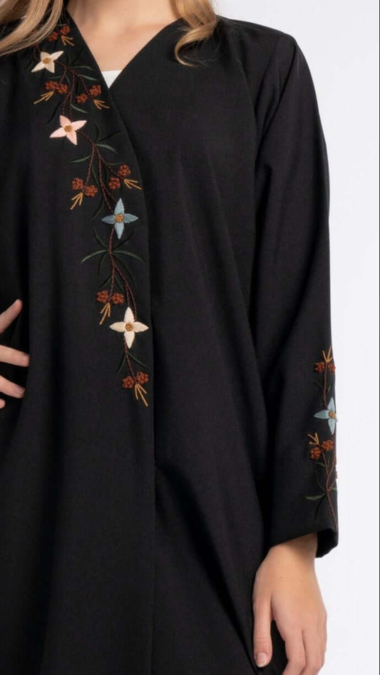 floral embroidery abaya designs