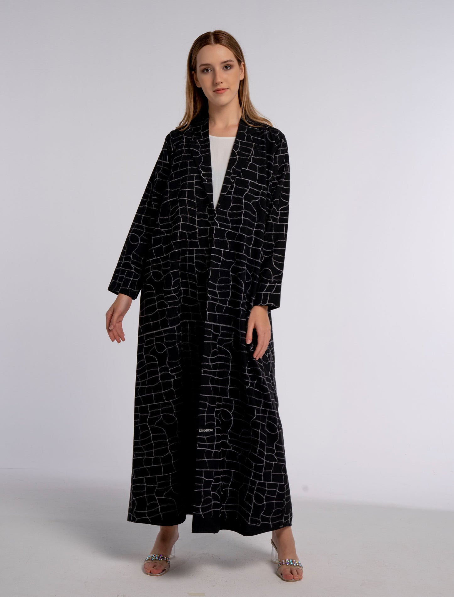 black machine print abaya online