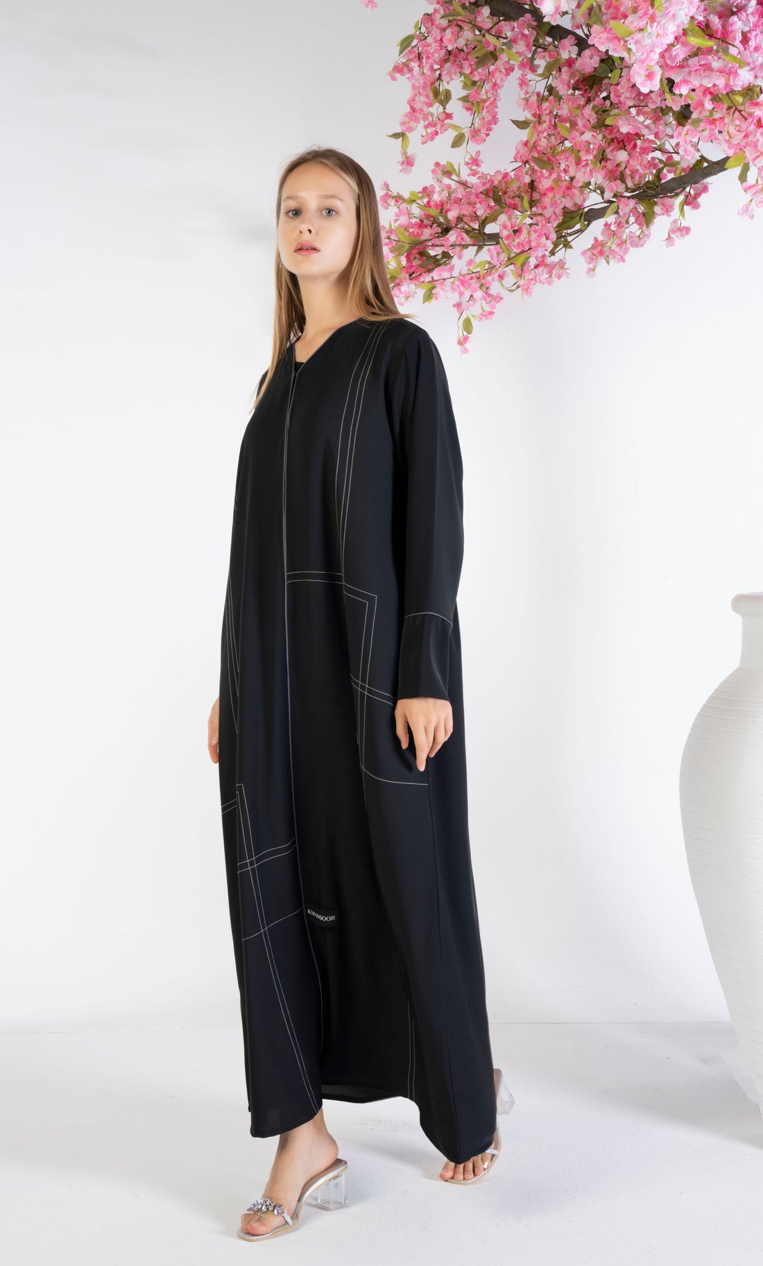 Unveiling Elegance: Introducing K Mansoori's K993BL-RM Ready-to-Wear Abaya