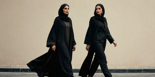 two emirati women walking