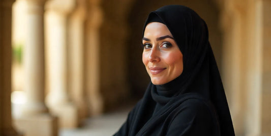 woman in black abaya