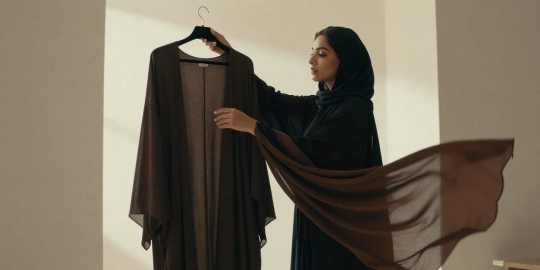 woman hanging abaya