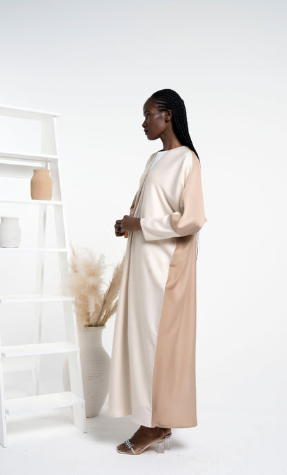 Bahraini Style beige abaya