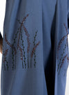Floral embroidery and bead work on front