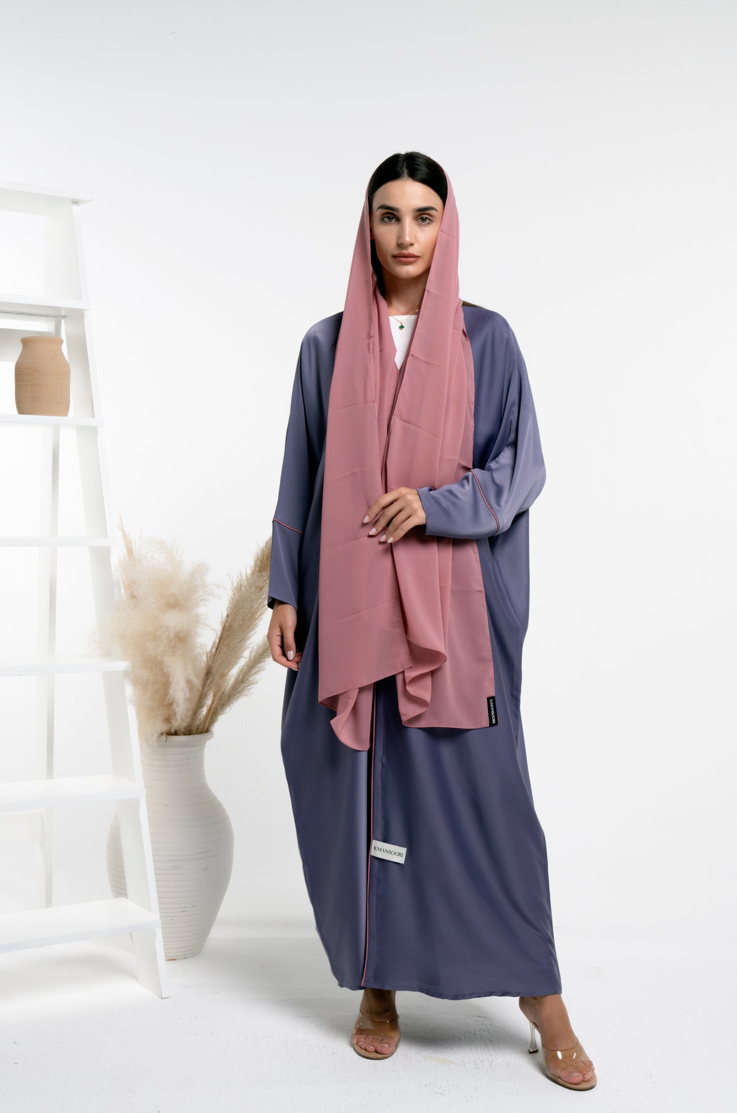 Buy purple abaya with Sheila in Dubai online.