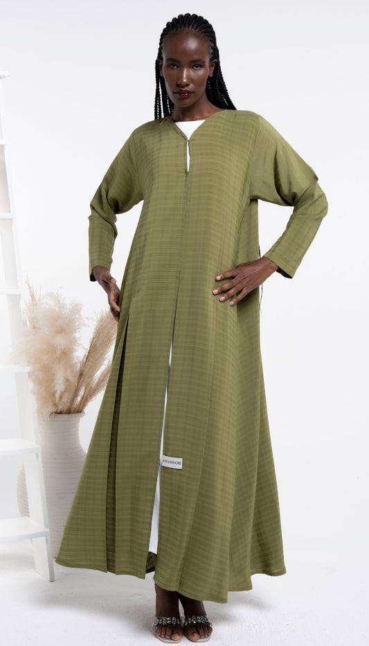 Summer Friendly Soft Abaya In Box pleat Design