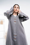 Grey color abaya for women in Dubai