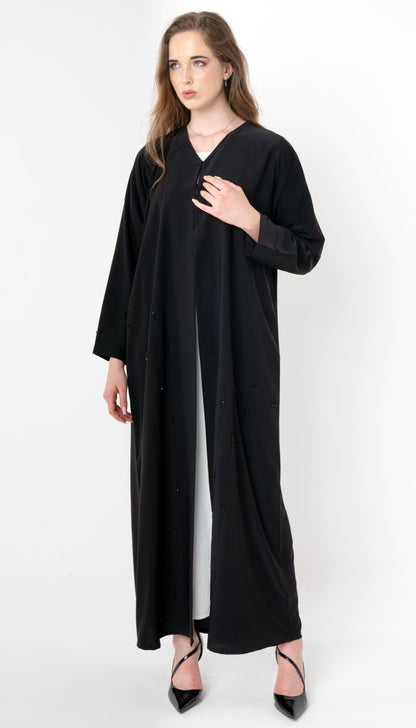 Aadhi Style Abaya With Simple Bead Work