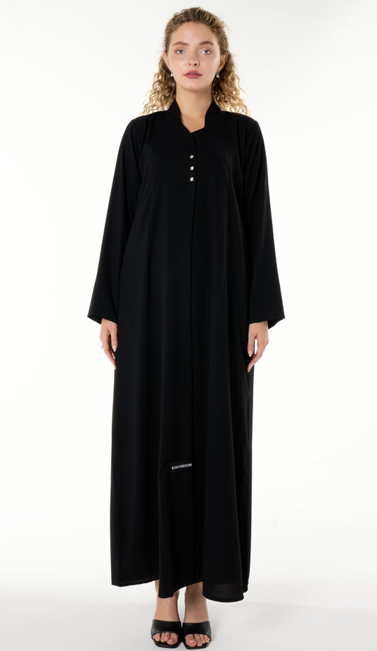 Work Wear Abaya Enhanced With Button Detailing