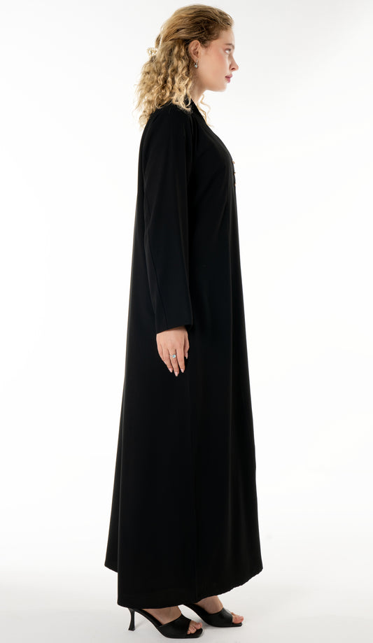 Work Wear Abaya Enhanced With Button Detailing