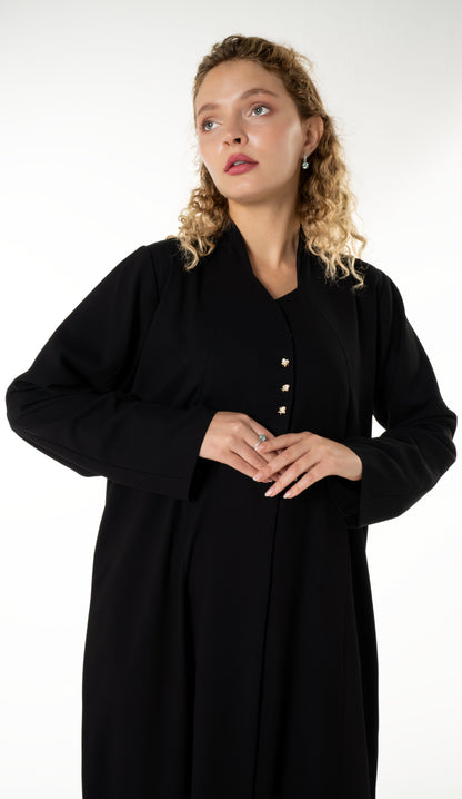 Work Wear Abaya Enhanced With Button Detailing