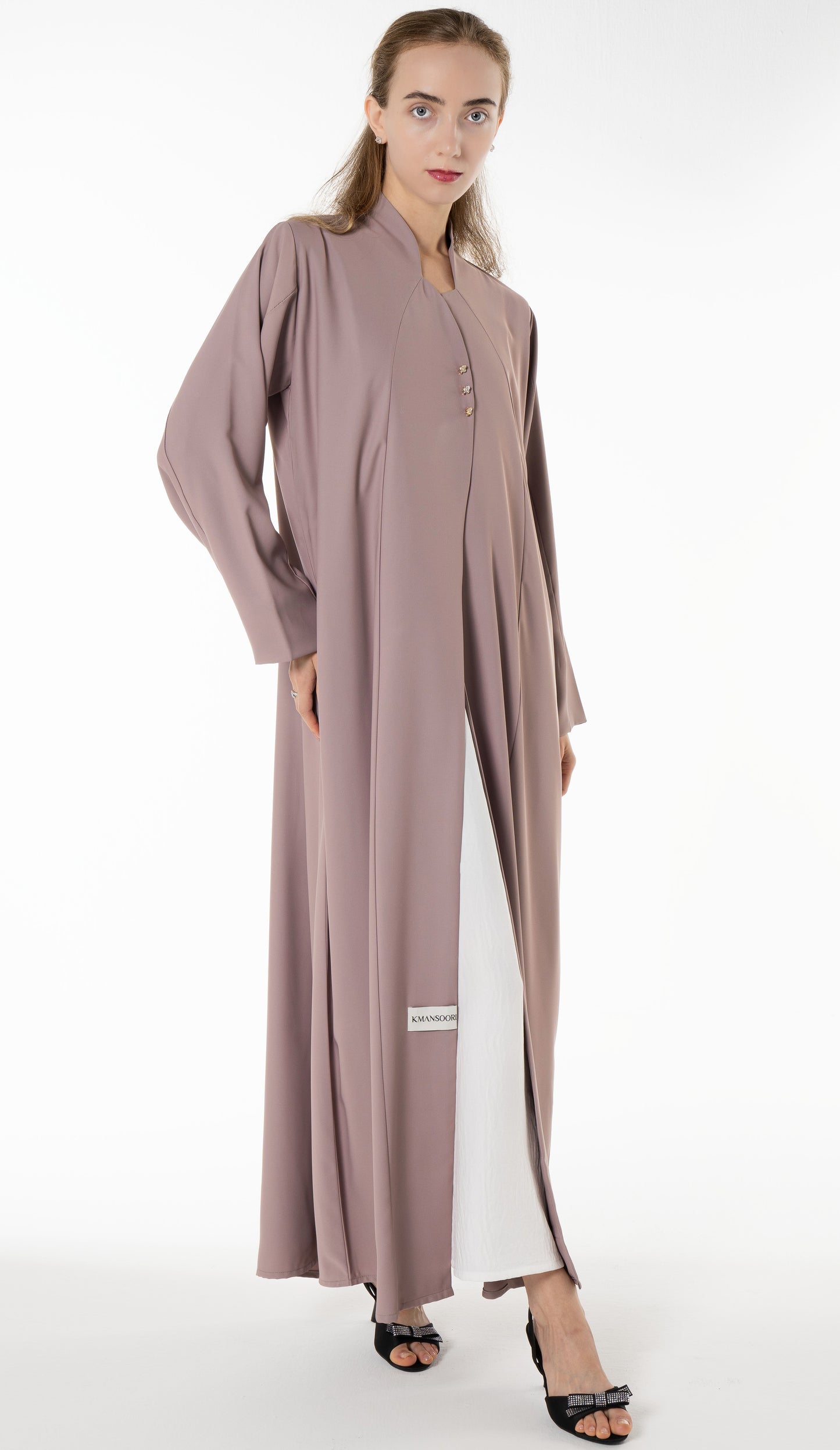 Work Wear Abaya Enhanced With Button Detailing