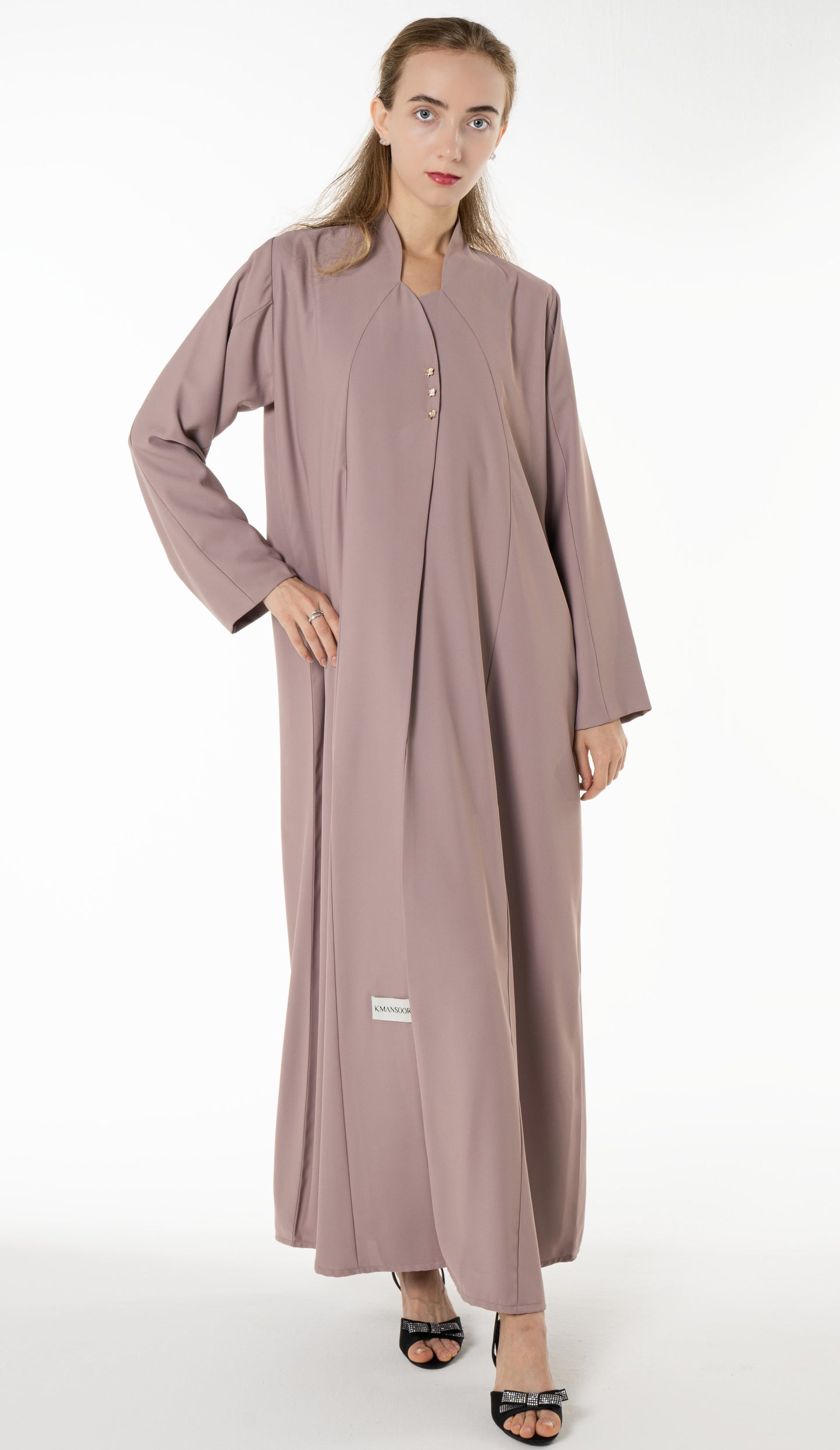 Work Wear Abaya Enhanced With Button Detailing