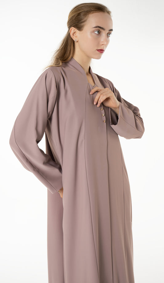 Work Wear Abaya Enhanced With Button Detailing