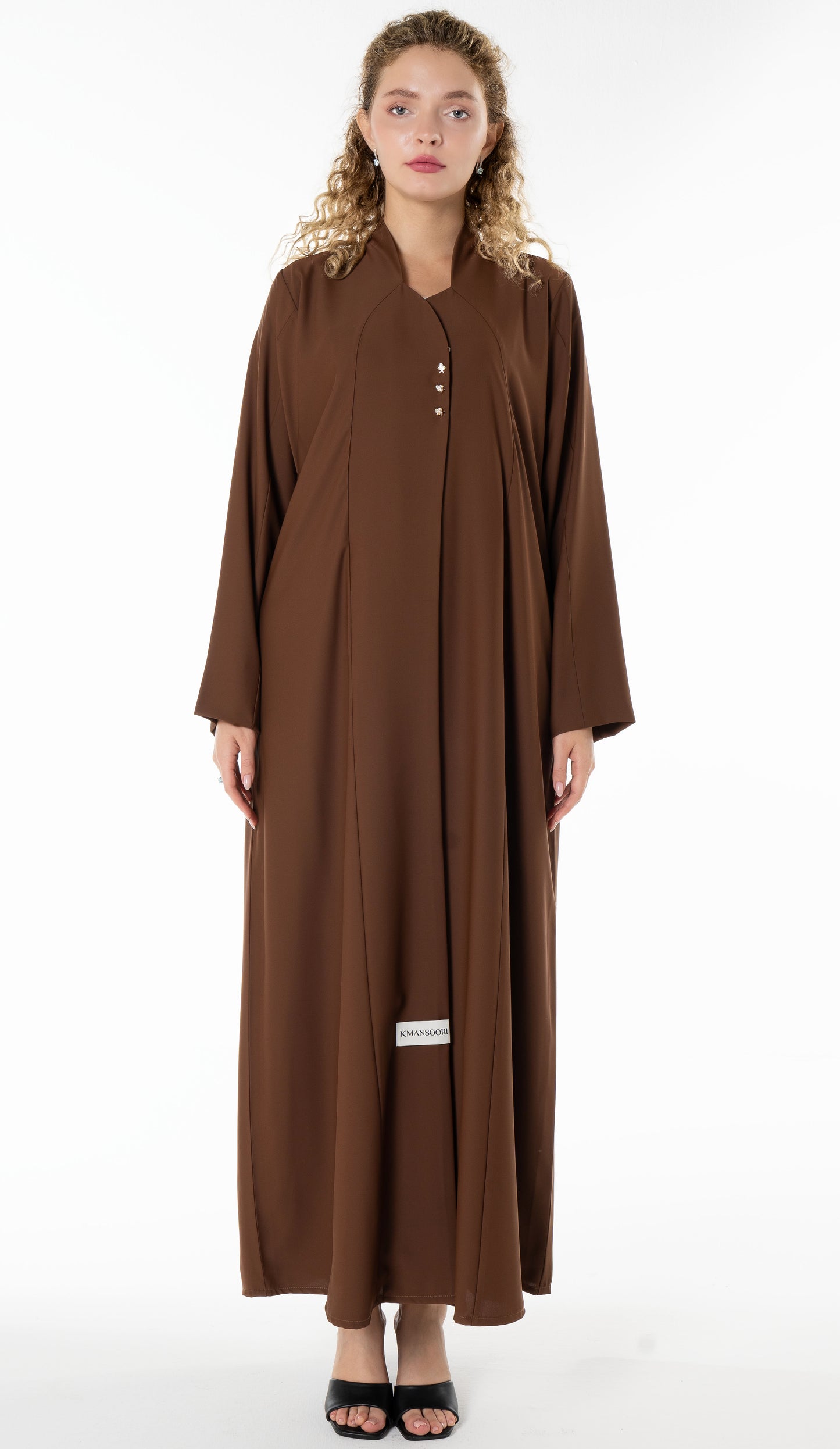 Work Wear Abaya Enhanced With Button Detailing