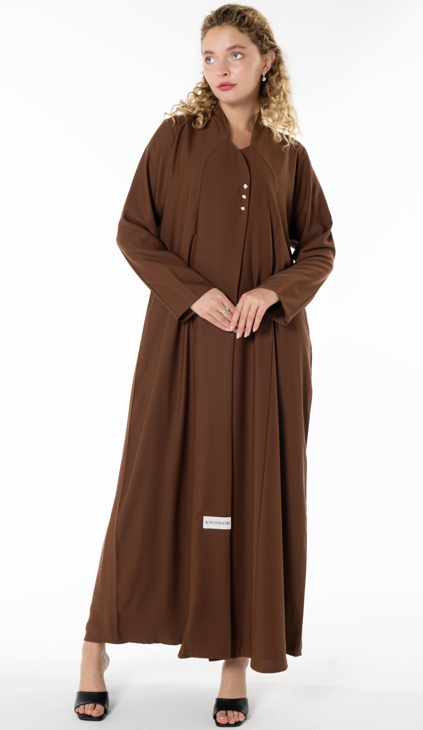 Work Wear Abaya Enhanced With Button Detailing