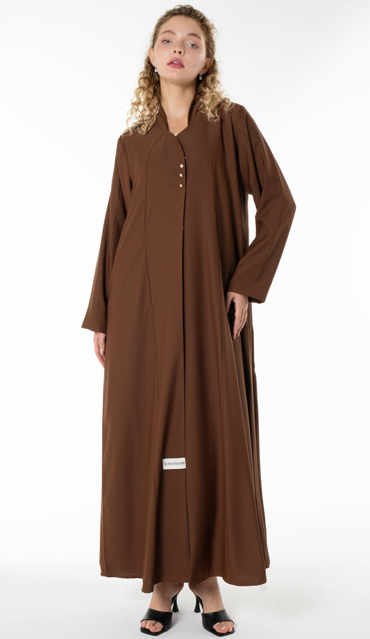 Work Wear Abaya Enhanced With Button Detailing