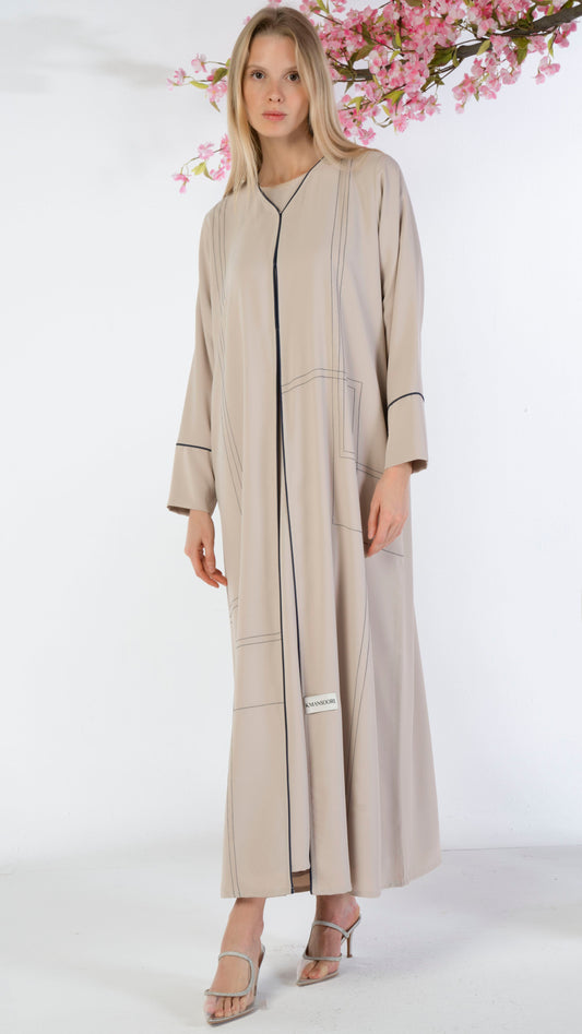 Beige abaya for women for sale in Dubai