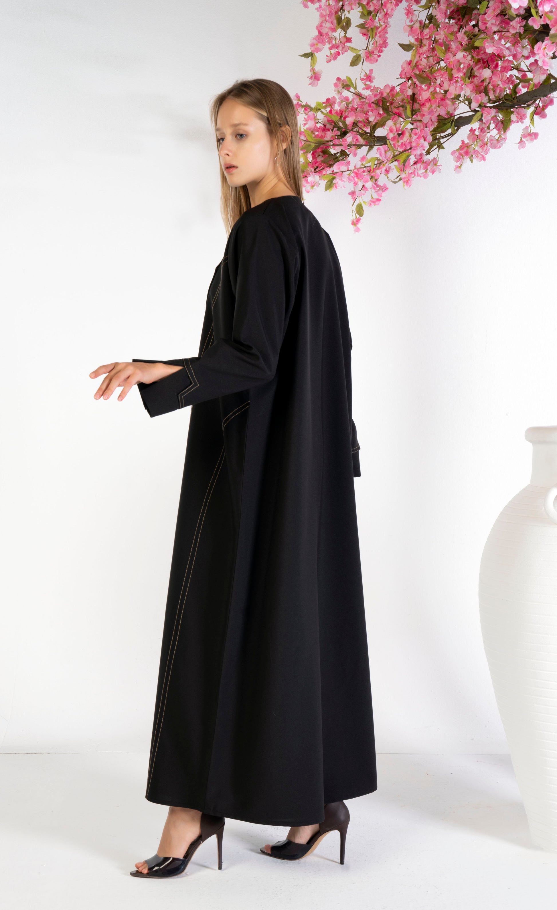 Black abaya made from FUA fabric