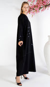 Geometrical Design Abaya With Beadwork Detailing