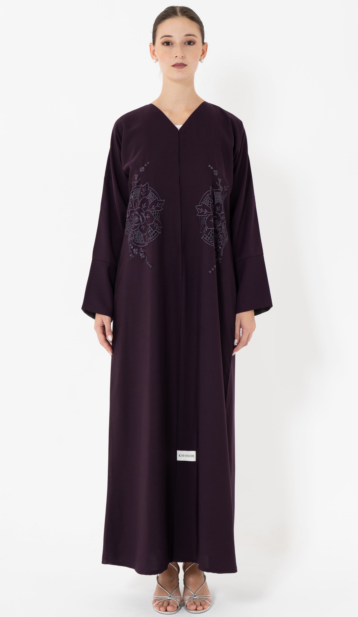 Floral Cut Work Embroidery Abaya