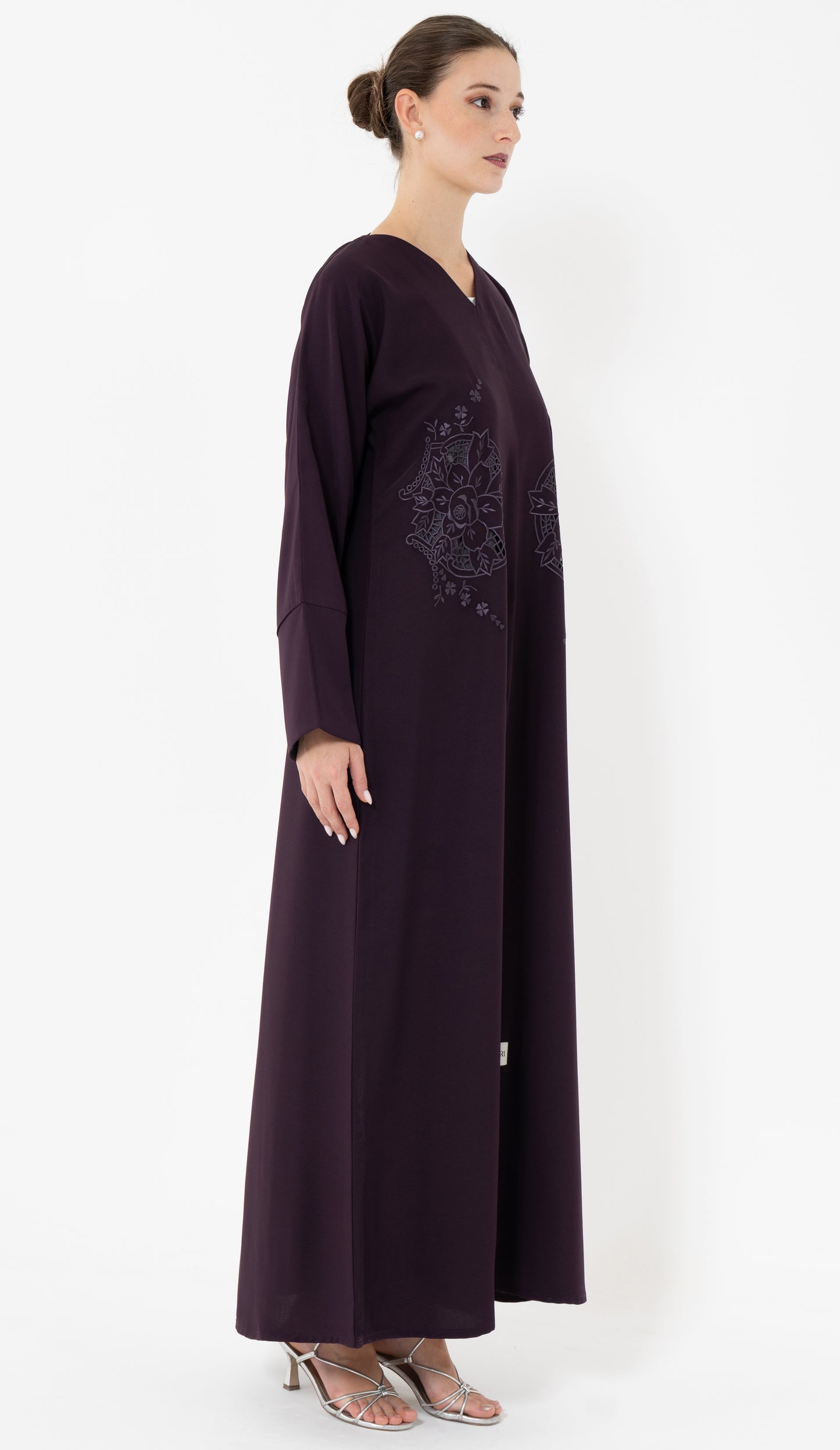 Floral Cut Work Embroidery Abaya