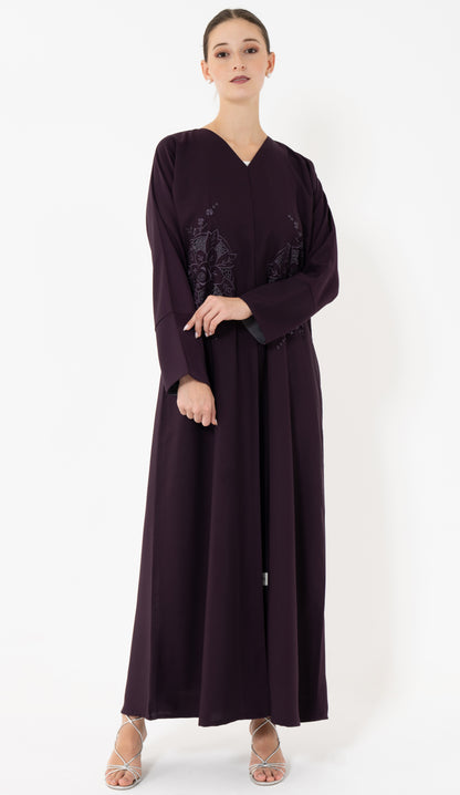 Floral Cut Work Embroidery Abaya