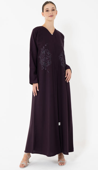 Floral Cut Work Embroidery Abaya