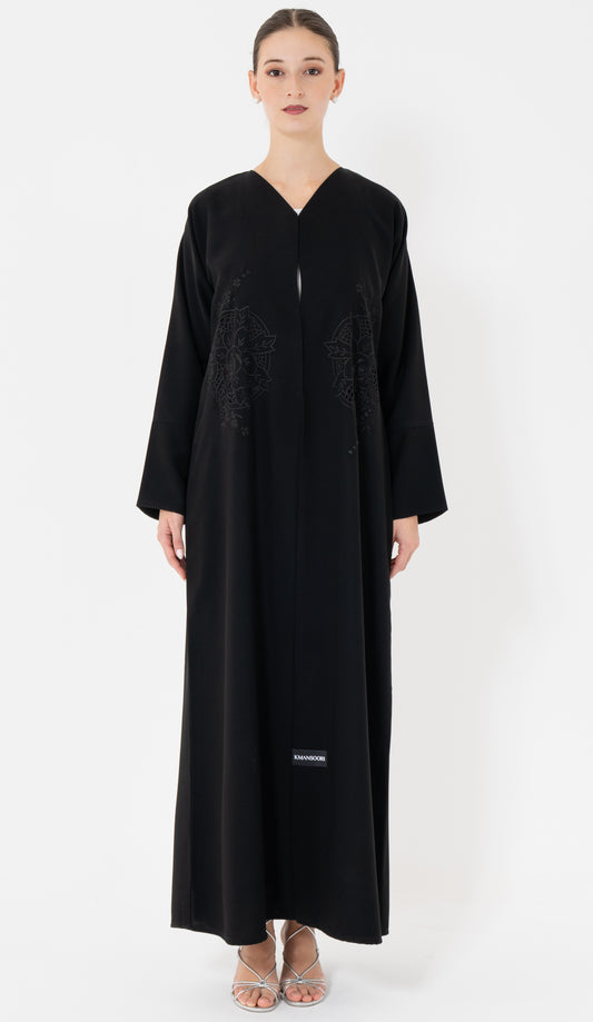 Floral Cut Work Embroidery Abaya