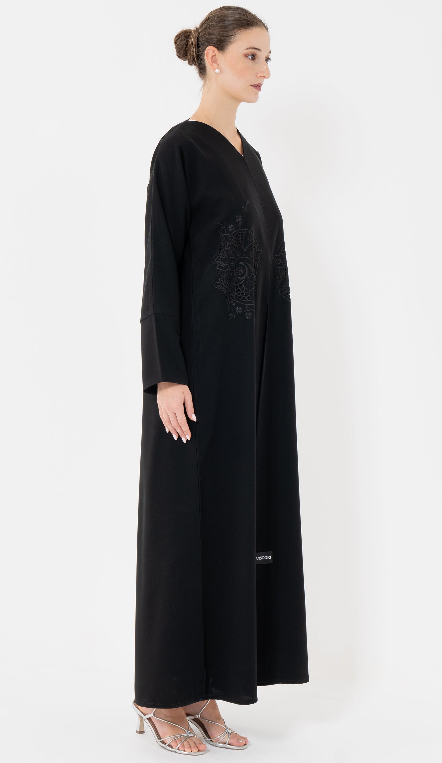 Floral Cut Work Embroidery Abaya