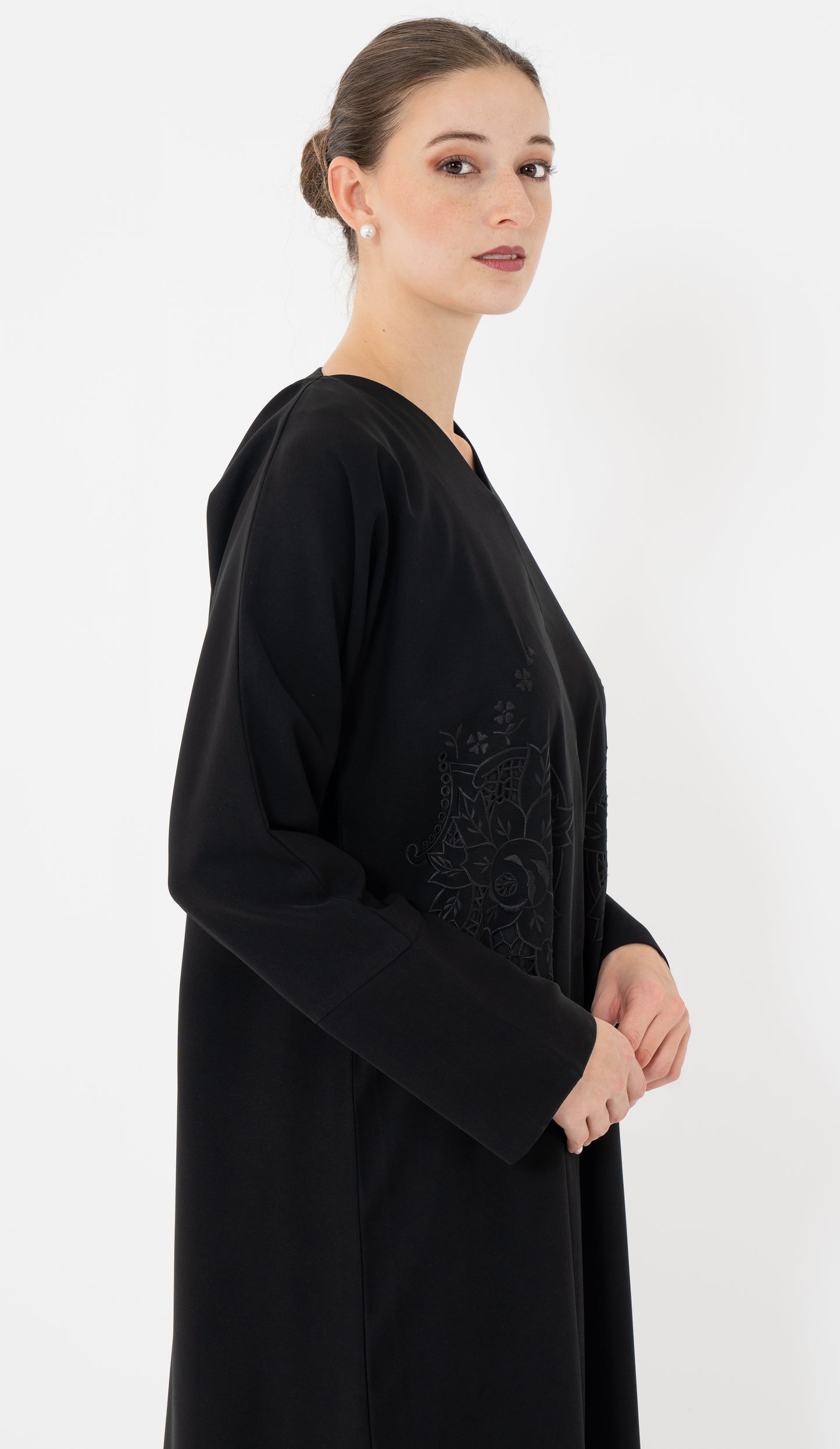 Floral Cut Work Embroidery Abaya