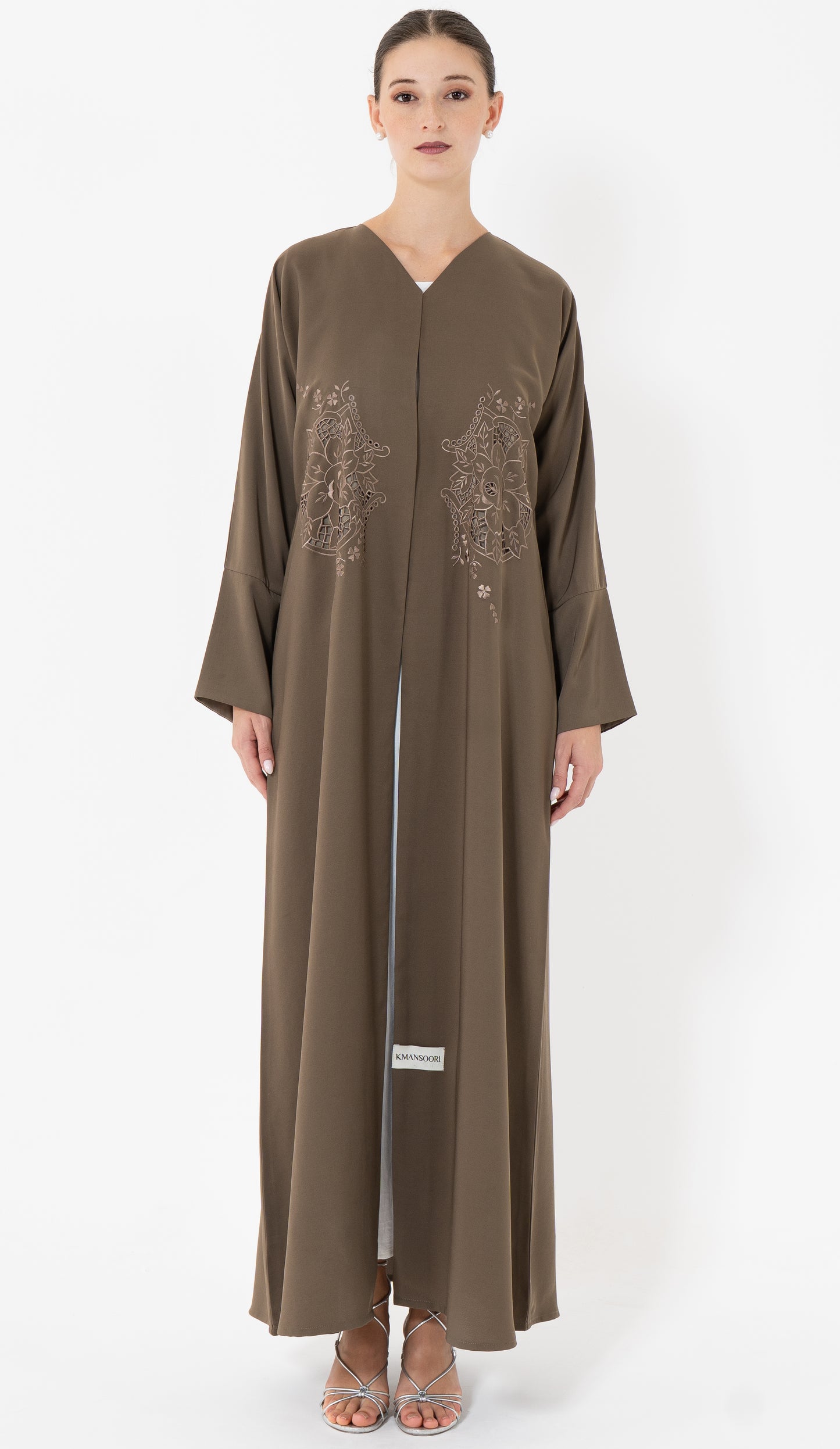Floral Cut Work Embroidery Abaya